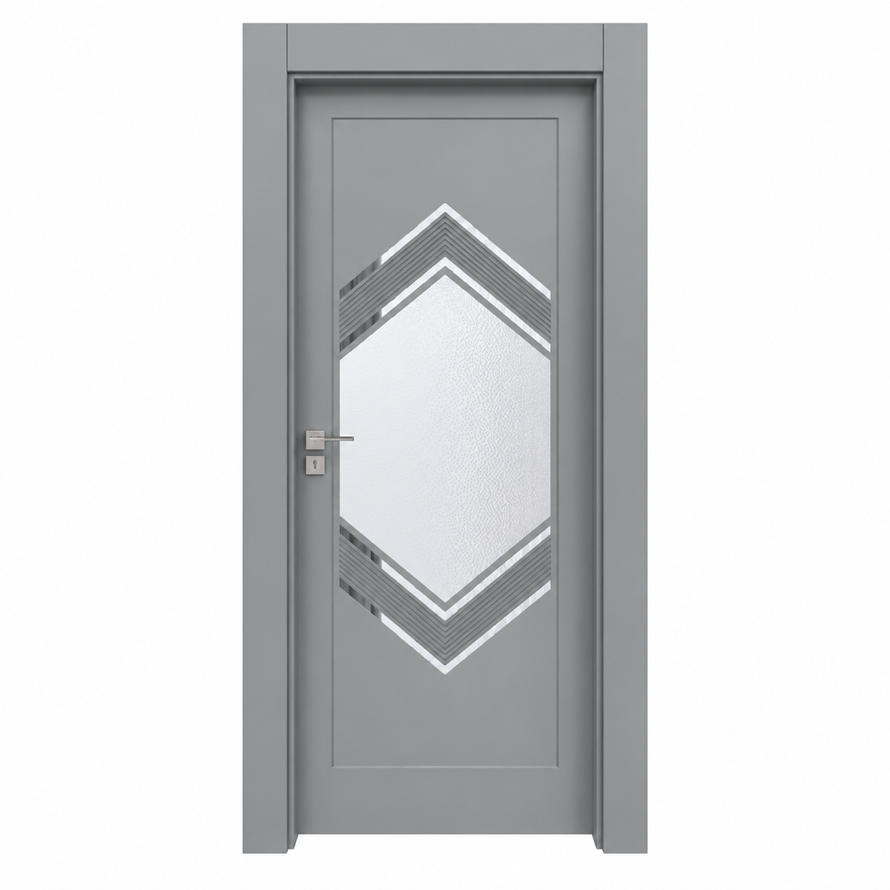 BY-6006V Porte intérieure Laqué Vitrée